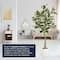 American Art Decor 5ft. Realistic Artificial Variegated Rubber Tree in White Pot
